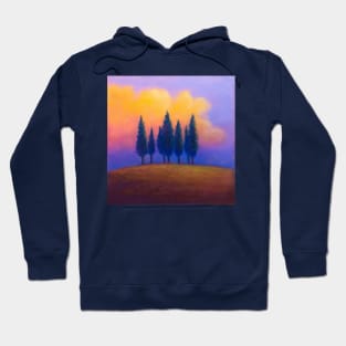 Pastel painting - Tuscany landscape Hoodie